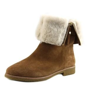 Kate Spade Baja Suede Ankle Boots w/ Faux Fur Lining — Size 7M